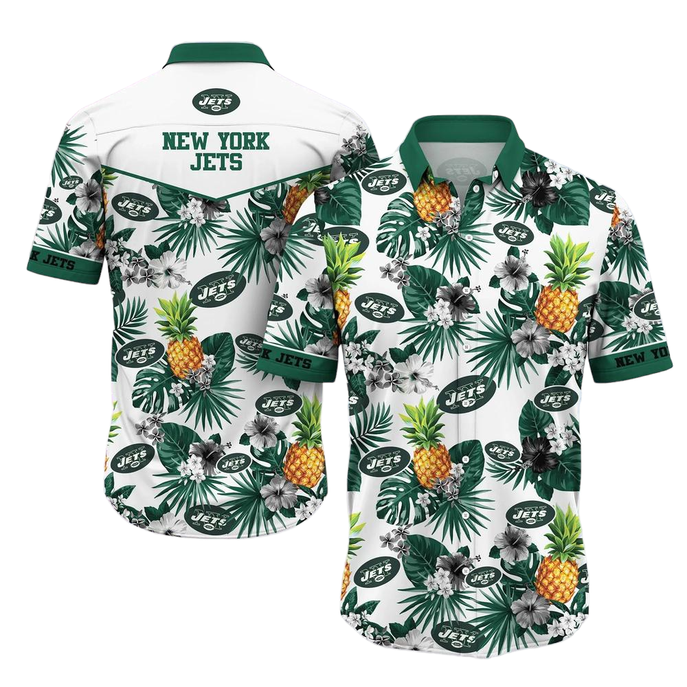 New York Jets NFL Hawaiian Shirt Tropical Pattern Graphic Hawaii Shirt For Fan Ever