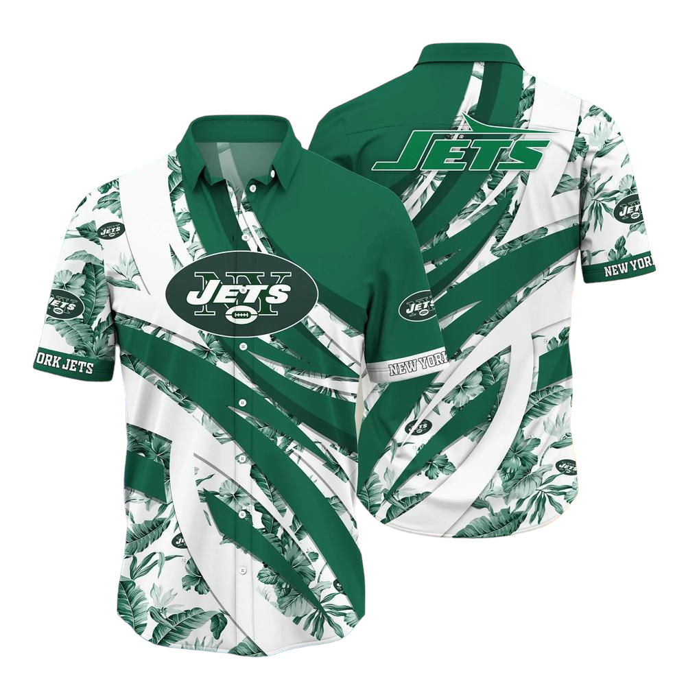 New York Jets NFL Hawaiian Shirt Tropical Pattern New Trend Summer For Sports Football Fans