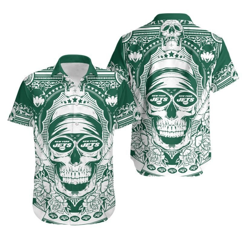 New York Jets Skull NFL Gift For Fan Hawaii Shirt for Men Women