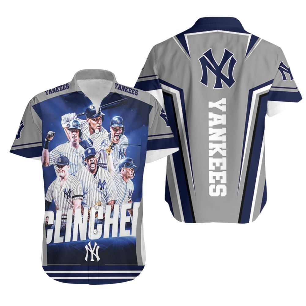 New York Yankees Players Clinched Hawaiian Shirt Aloha Shirt for Men Women