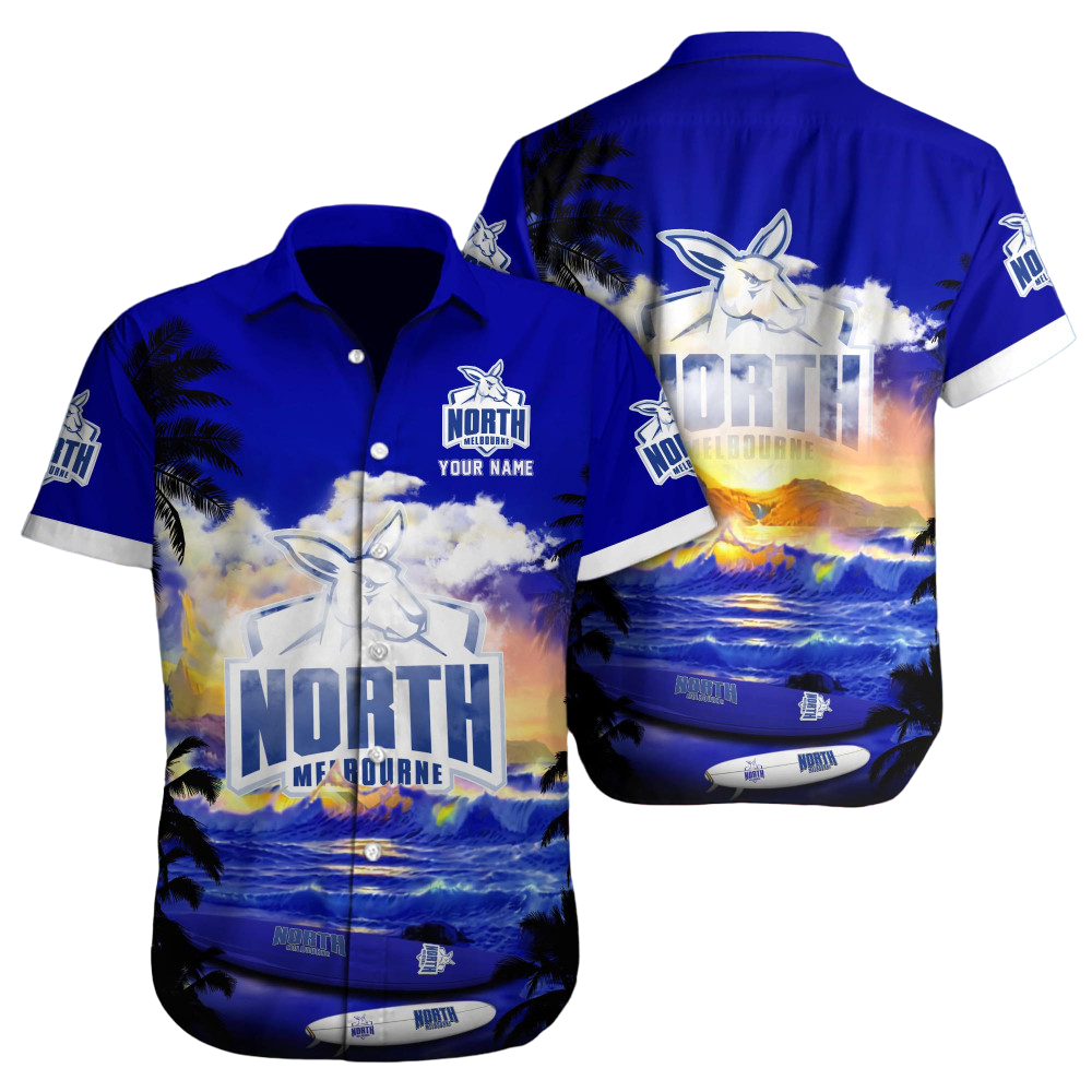 North Melbourne Kangaroos AFL Custom Hawaii Shirt  for Men Women Gift for Fans