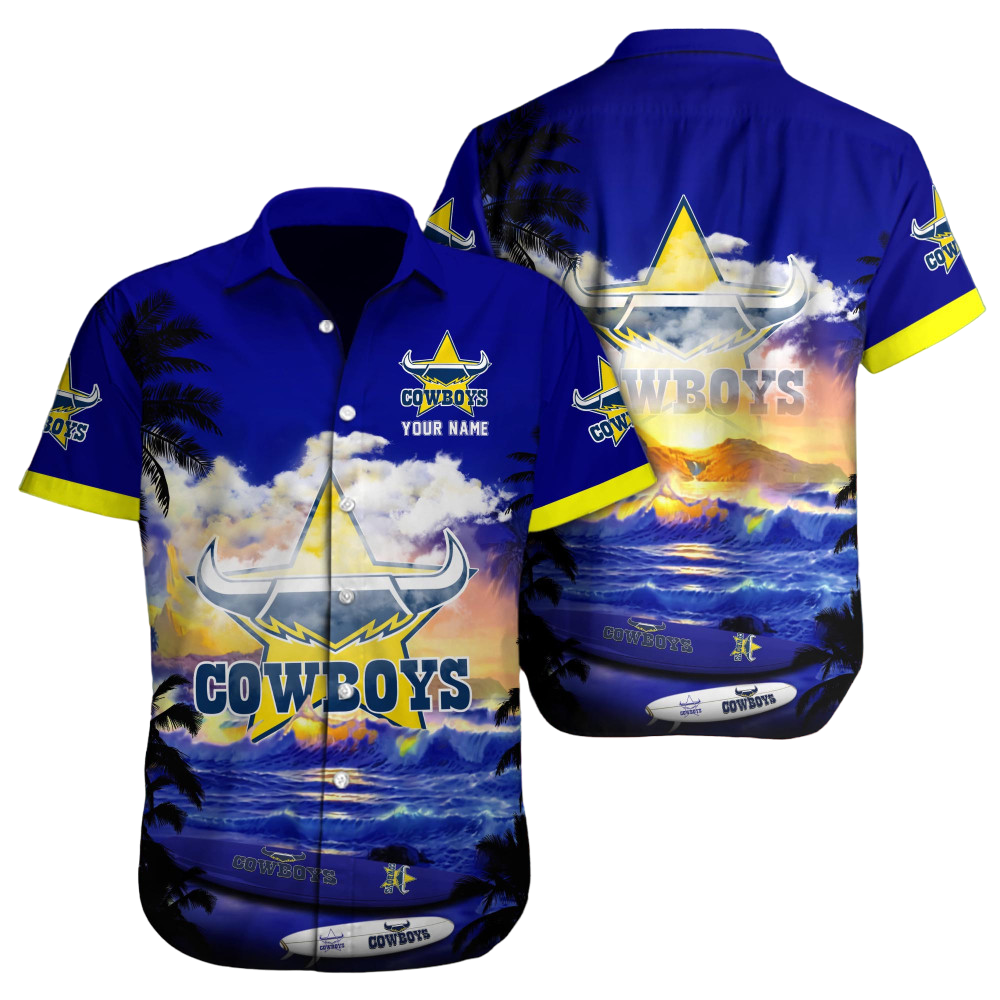 North Queensland Cowboys NRL Custom Hawaii Shirt  for Men Women Gift for Fans