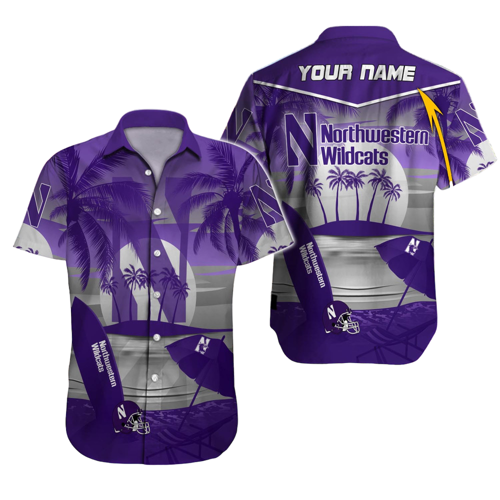 Northwestern Wildcats NCAA Hawaiian Shirt Custom Hawaii Shirt for Men Women Gift for Fans