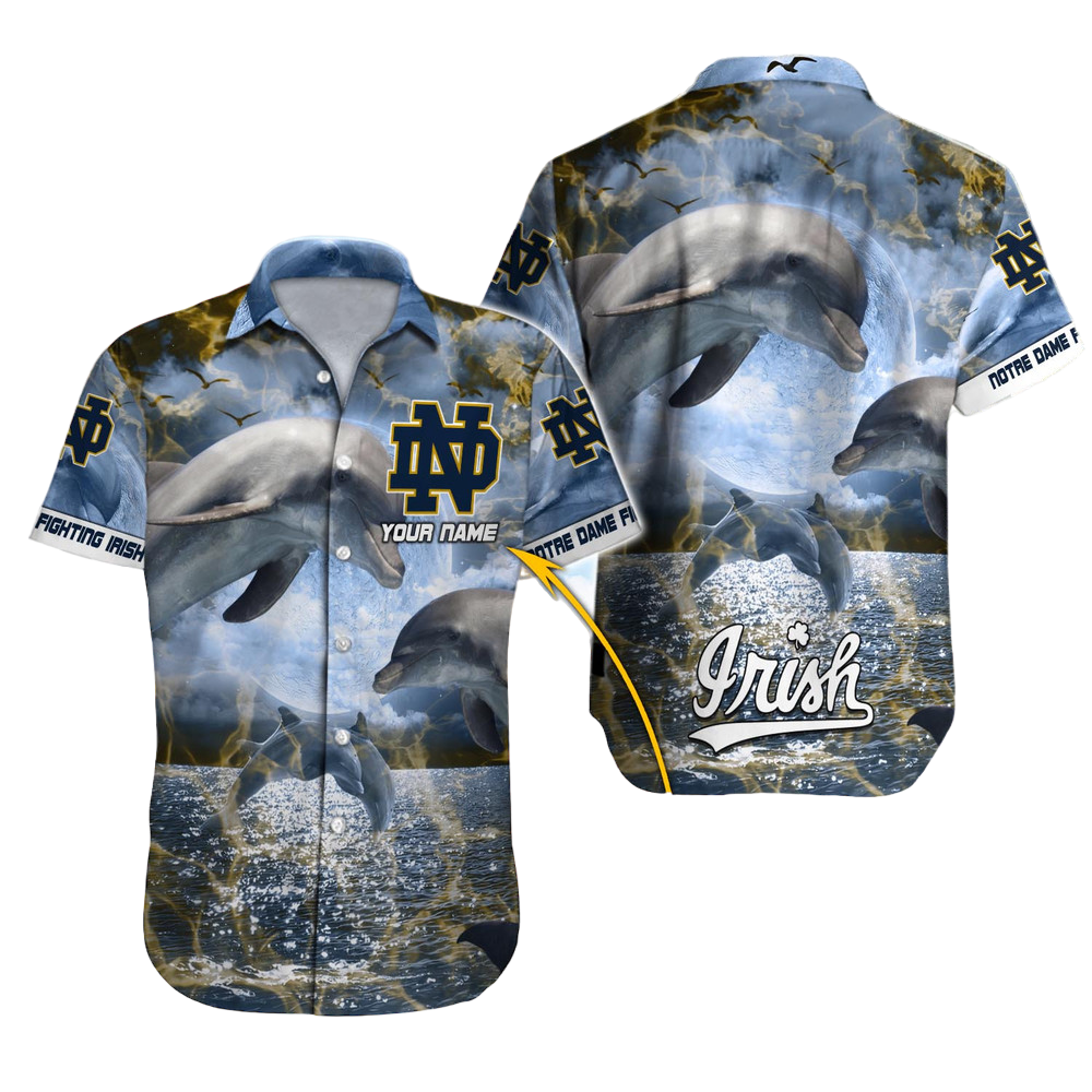 Notre Dame Fighting Irish NCAA Hawaiian Shirt Custom Hawaii Shirt for Men Women Gift for Fans