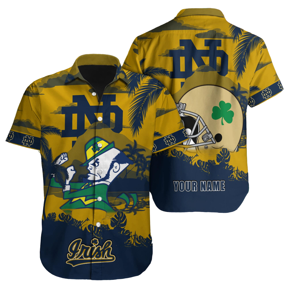 Notre Dame Fighting Irish NCAA Hawaiian shirt Custom Hawaii Shirt for Men Women Gift for Fans