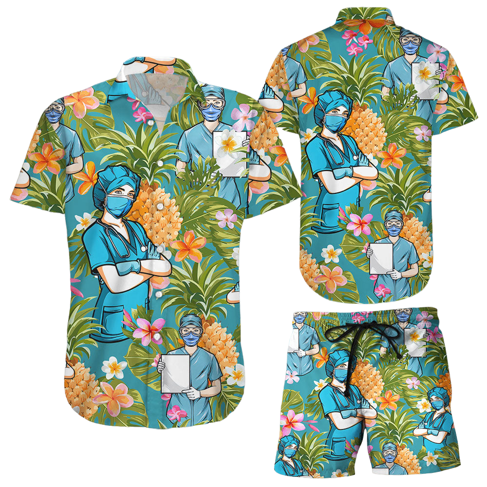 Nurse Hawaiian Shirt Nurse Pineapple Tropical Hawaii Shirt  Nurse Appreciation Gifts