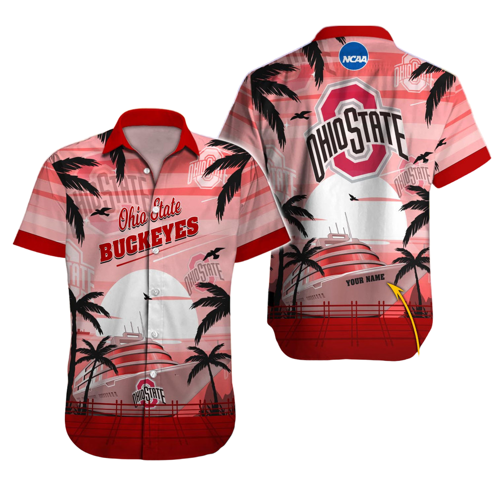 Ohio State Buckeyes NCAA Hawaiian Shirt Custom Hawaii Shirt for Men Women Gift for Fans