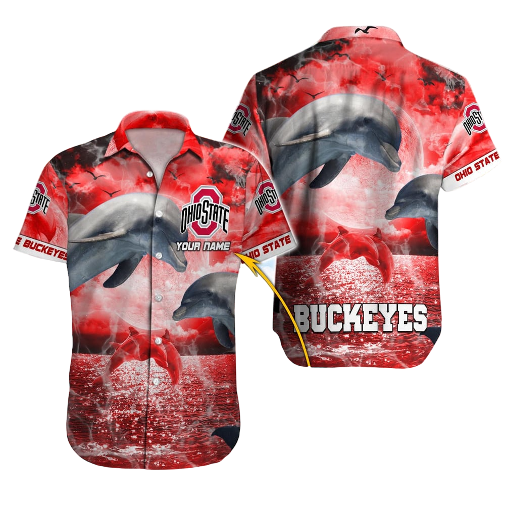 Ohio State Buckeyes NCAA Hawaiian Shirt Custom Hawaii Shirt for Men Women Gift for Fans