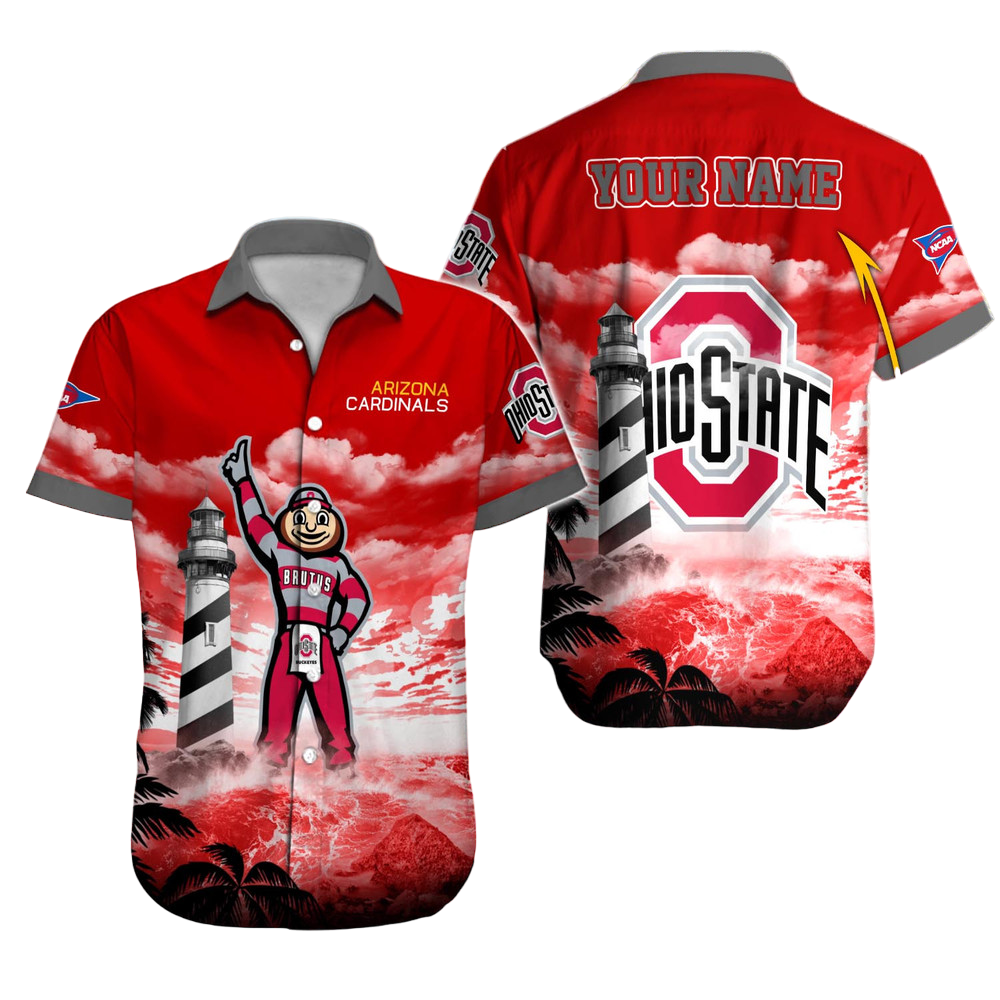 Ohio State Buckeyes NCAA Hawaiian Shirt Custom Hawaii Shirt for Men Women Gift for Fans