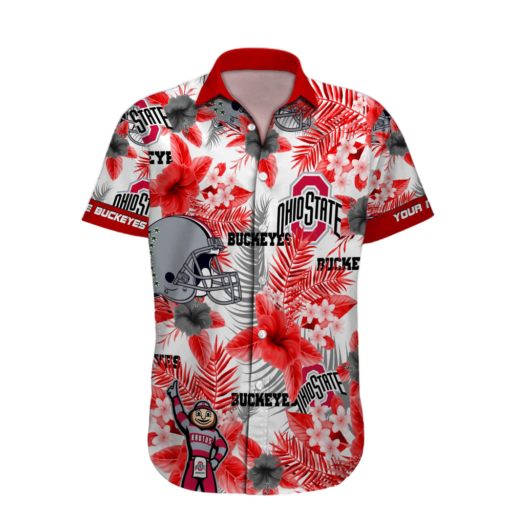 Ohio State Buckeyes NCAA Hawaiian Shirt Custom Hawaii Shirt for Men Women Gift for Fans