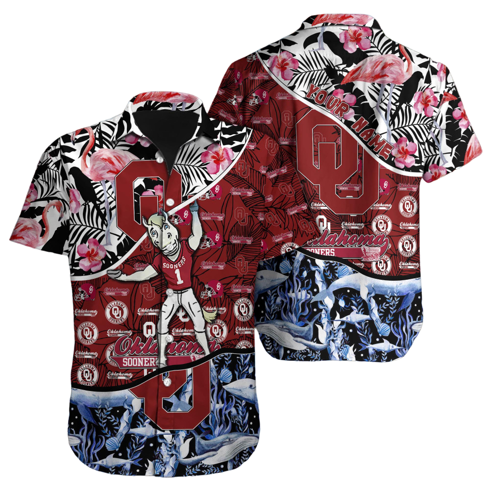 Oklahoma Football Hawaiian Shirt Aloha Shirt for Men Women Custom Sooners Sports Shirt Gift for Fans