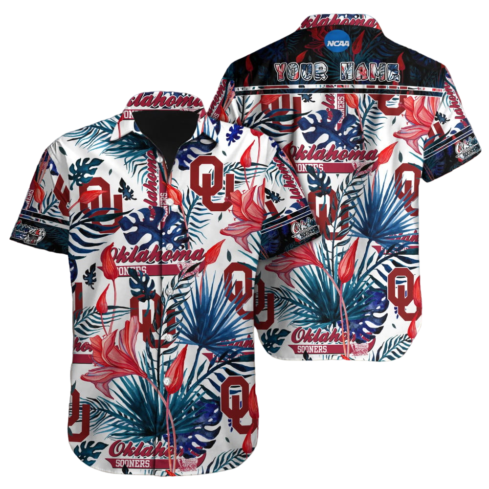 Oklahoma Football Hawaiian Shirt Aloha Shirt for Men Women Custom Sooners Sports Shirt Gift for Fans