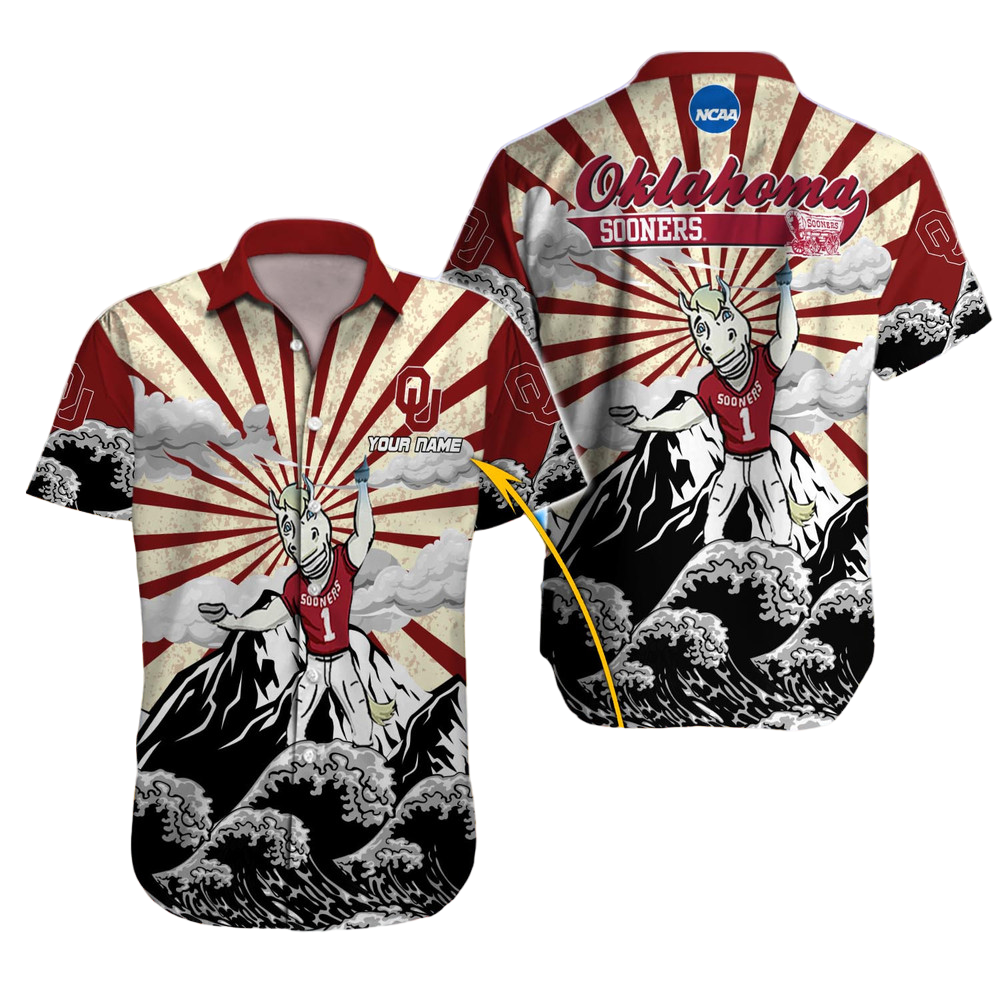 Oklahoma Football Hawaiian Shirt Aloha Shirt for Men Women Custom Sooners Sports Shirt Gift for Fans