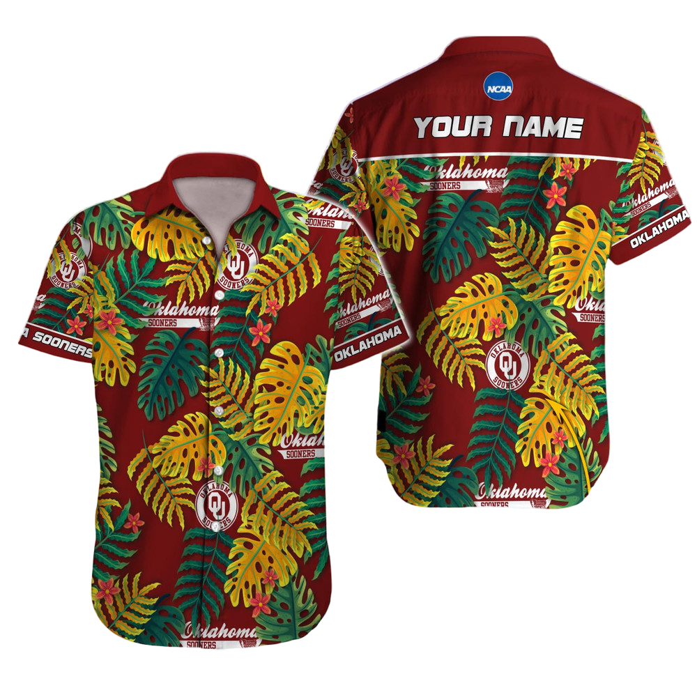 Oklahoma Football Hawaiian Shirt Aloha Shirt for Men Women Custom Sooners Sports Shirt Gift for Fans