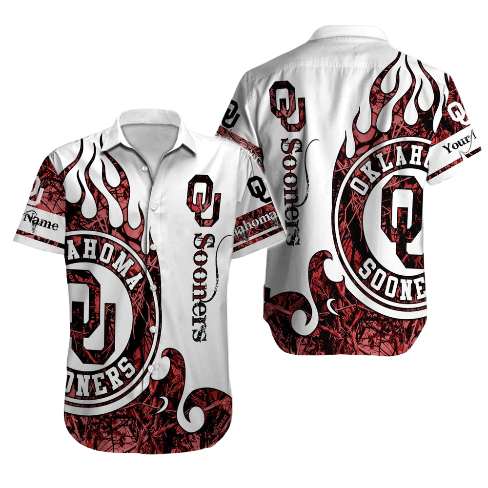 Oklahoma Football Hawaiian Shirt Aloha Shirt for Men Women Custom Sooners Sports Shirt Gift for Fans