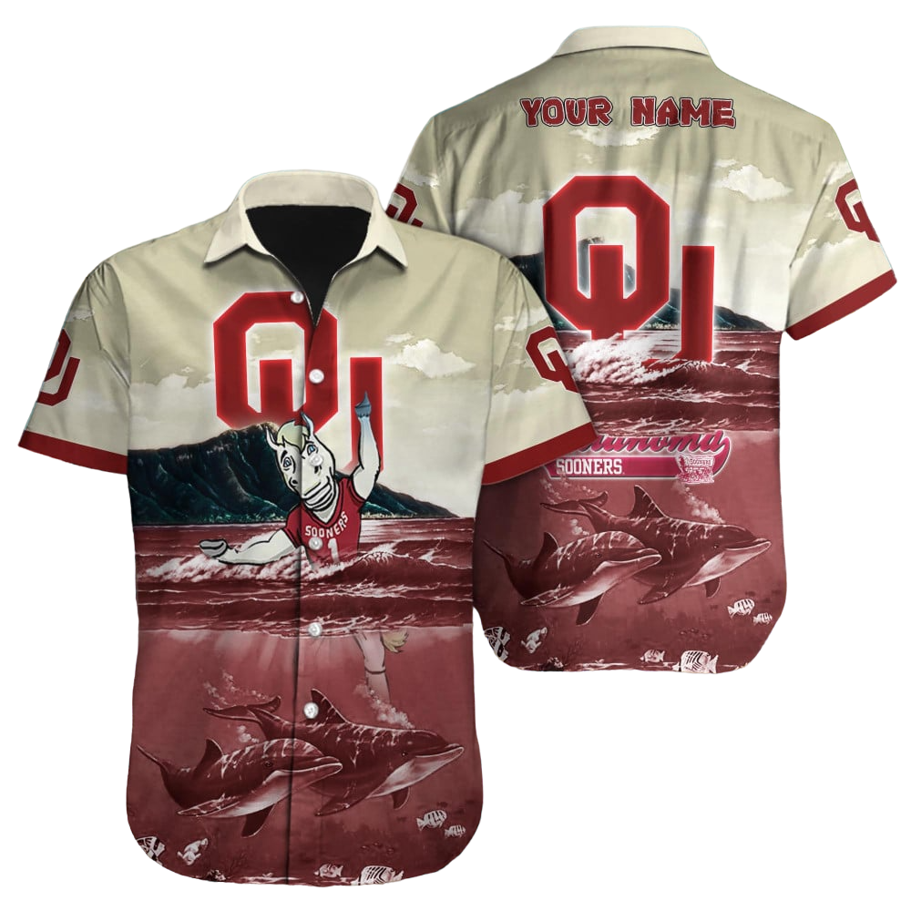 Oklahoma Football Hawaiian Shirt Aloha Shirt for Men Women Custom Sooners Sports Shirt Gift for Fans