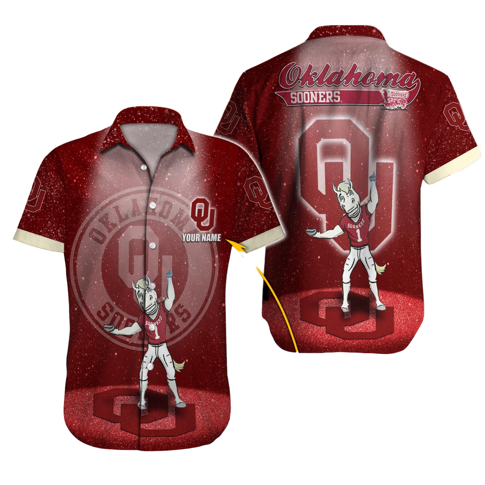 Oklahoma Football Hawaiian Shirt Aloha Shirt for Men Women Custom Sooners Sports Shirt Gift for Fans