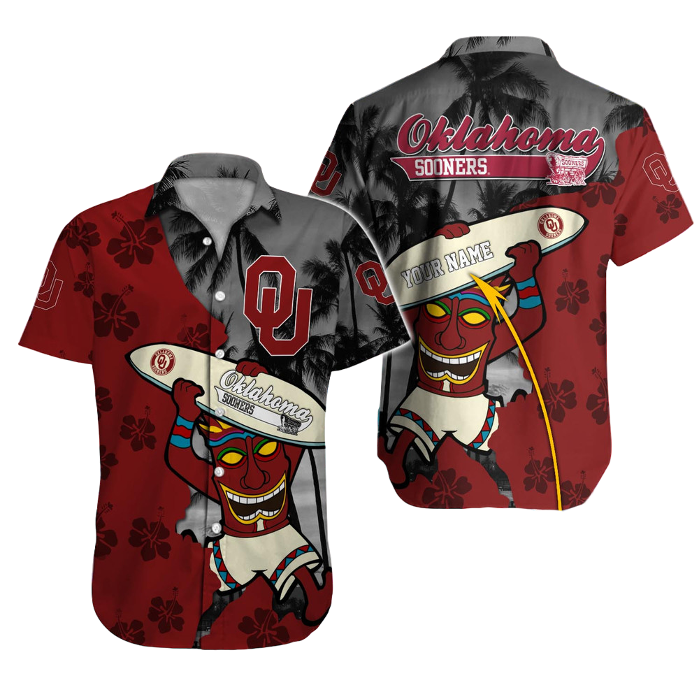 Oklahoma Football Hawaiian Shirt Aloha Shirt for Men Women Custom Sooners Sports Shirt Gift for Fans