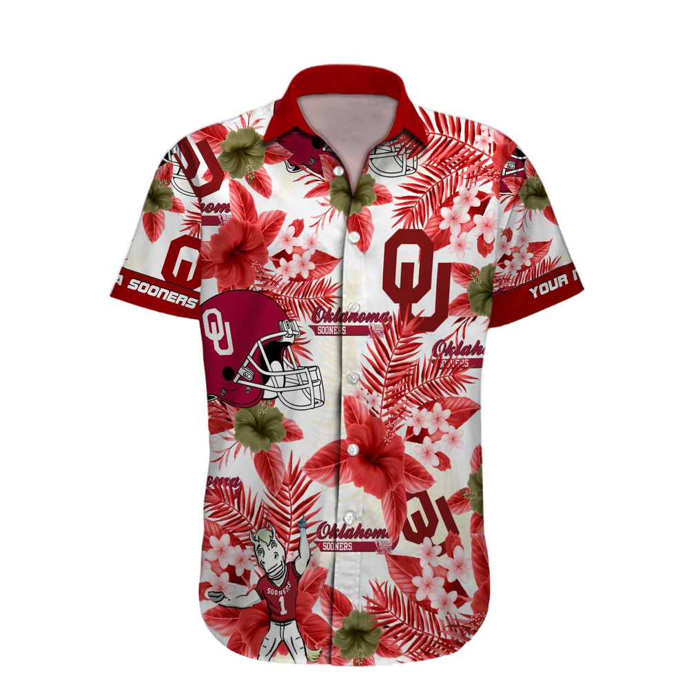 Oklahoma Football Hawaiian Shirt Aloha Shirt for Men Women Custom Sooners Sports Shirt Gift for Fans