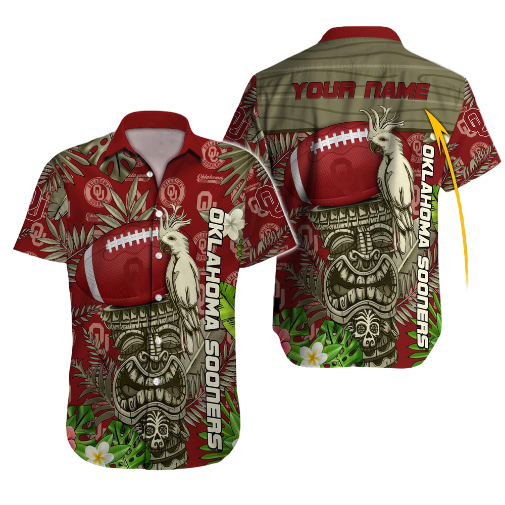 Oklahoma Football Hawaiian Shirt Aloha Shirt for Men Women Custom Sooners Sports Shirt Gift for Fans