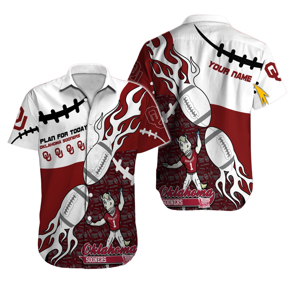 Oklahoma Football Hawaiian Shirt Aloha Shirt for Men Women Custom Sooners Sports Shirt Gift for Fans