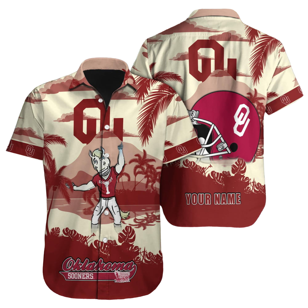 Oklahoma Football Hawaiian Shirt Aloha Shirt for Men Women Custom Sooners Sports Shirt Gift for Fans