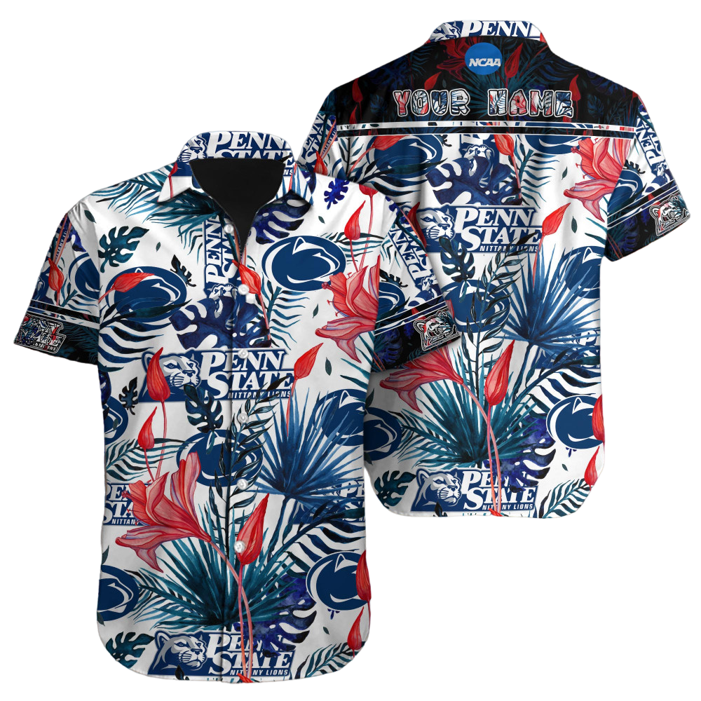 Penn State Nittany Lions NCAA Hawaiian Shirt Custom Hawaii Shirt for Men Women Gift for Fans