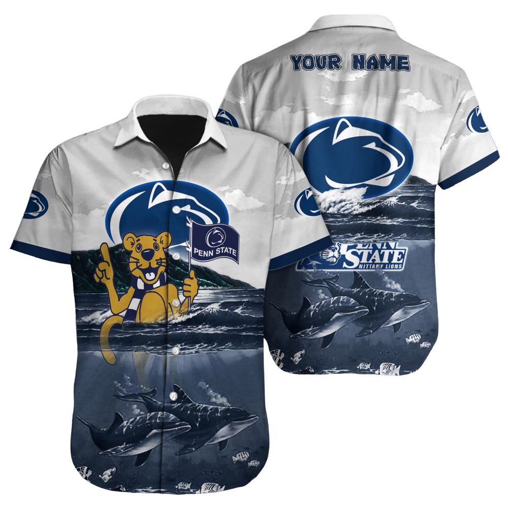 Penn State Nittany Lions NCAA Hawaiian Shirt Custom Hawaii Shirt for Men Women Gift for Fans