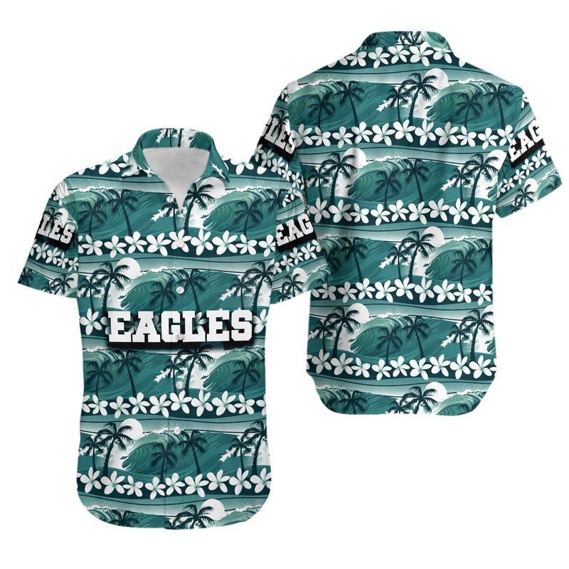 Philadelphia Eagles Coconut Trees NFL Gift For Fan Hawaiian Shirt Aloha Shirt for Men Women and Sh