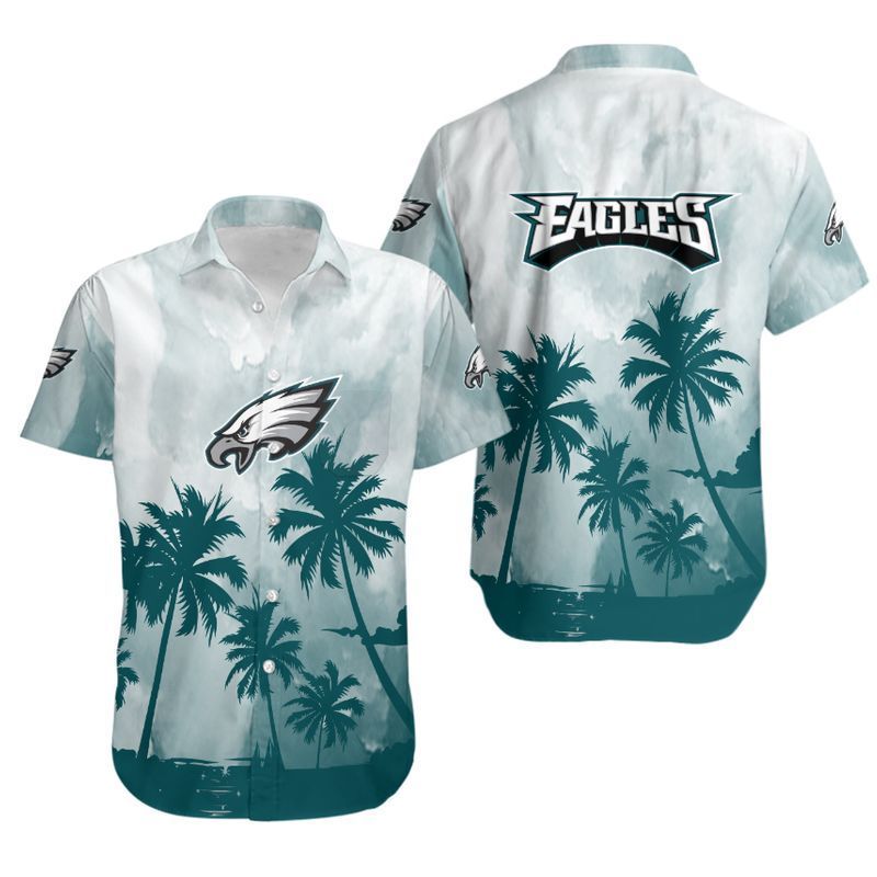 Philadelphia Eagles Coconut Trees NFL Gift For Fan Hawaiian Shirt Aloha Shirt for Men Women