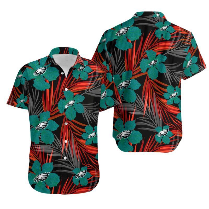 Philadelphia Eagles Flower Hawaii Shirt for Men Women