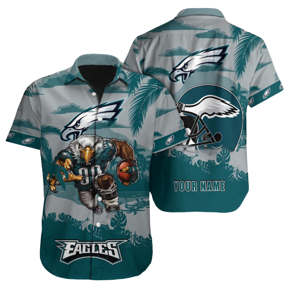 Philadelphia Eagles Hawaiian Shirt NFL Football Custom Hawaiian Shirt for Men Women Gift For Fans