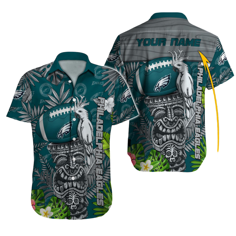 Philadelphia Eagles Hawaiian Shirt NFL Football Custom Hawaiian Shirt for Men Women Gift For Fans