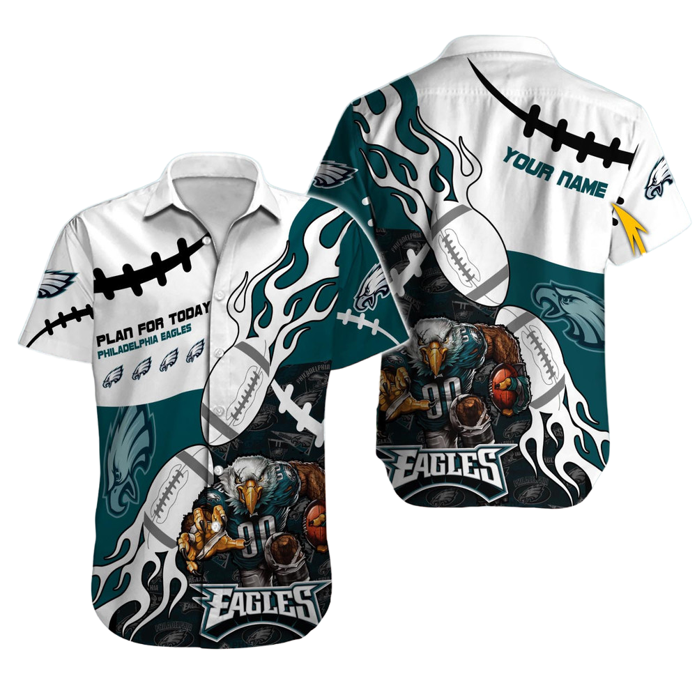 Philadelphia Eagles Hawaiian Shirt NFL Football Custom Hawaiian Shirt for Men Women Gift For Fans