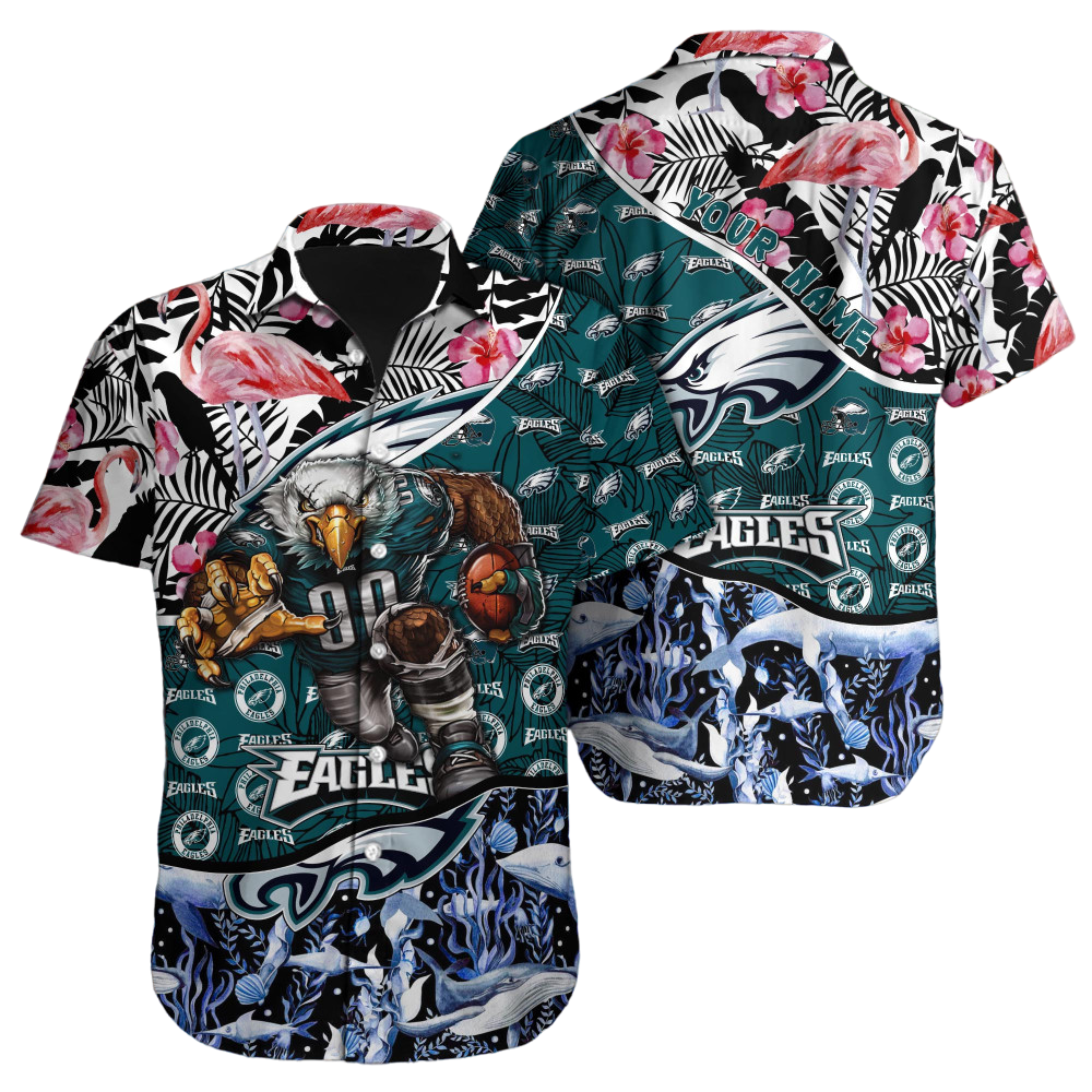 Philadelphia Eagles Hawaiian Shirt NFL Football Custom Hawaiian Shirt for Men Women Gift For Fans