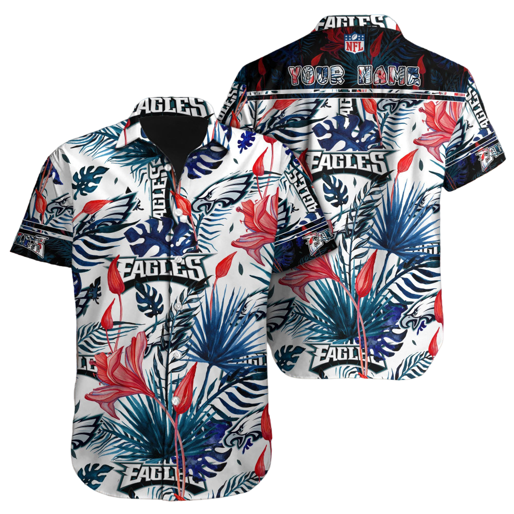 Philadelphia Eagles Hawaiian Shirt NFL Football Custom Hawaiian Shirt for Men Women Gift For Fans