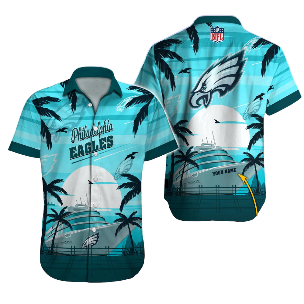 Philadelphia Eagles Hawaiian Shirt NFL Football Custom Hawaiian Shirt for Men Women Gift For Fans