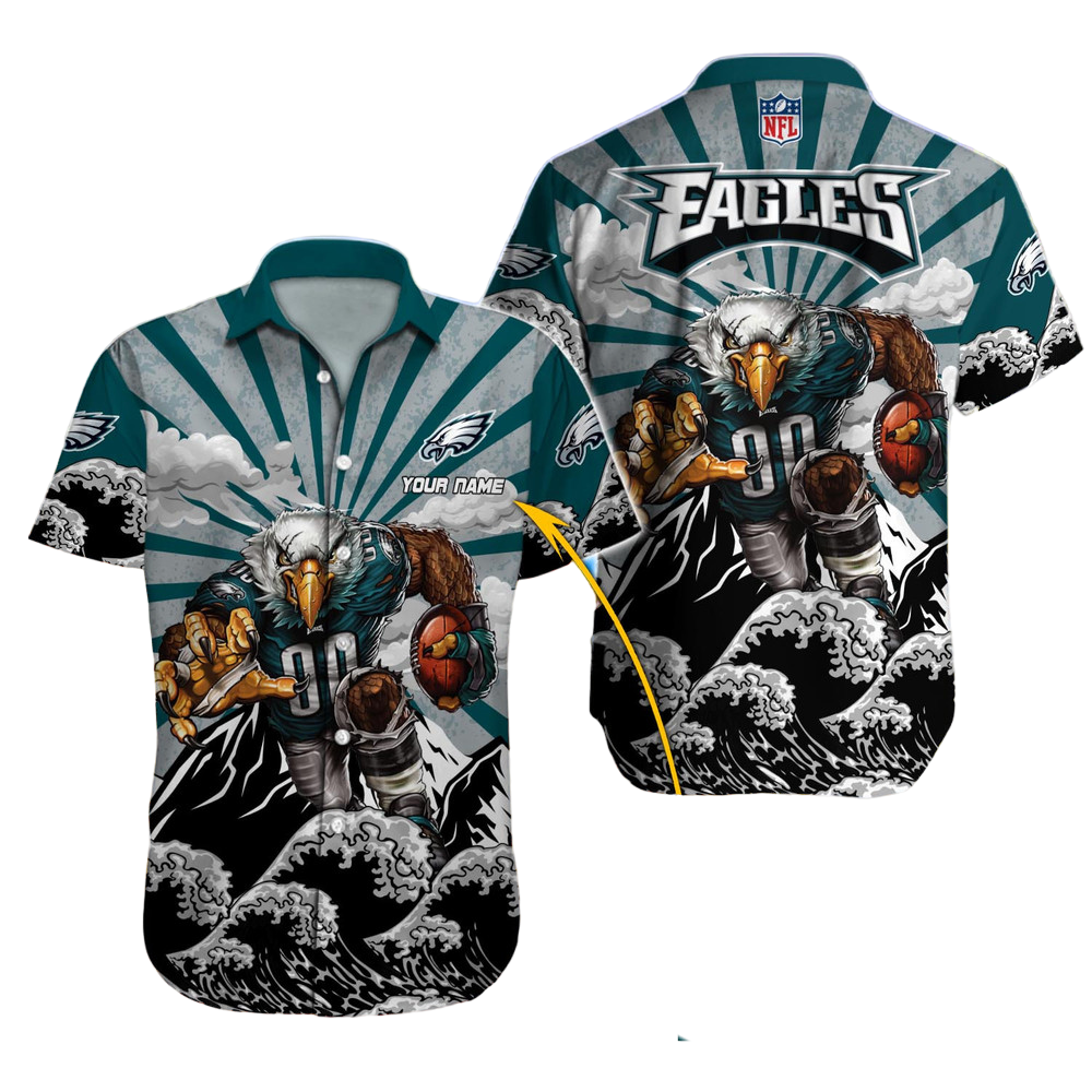 Philadelphia Eagles Hawaiian Shirt NFL Football Custom Hawaiian Shirt for Men Women Gift For Fans