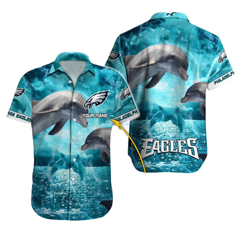 Philadelphia Eagles Hawaiian Shirt NFL Football Custom Hawaiian Shirt for Men Women Gift For Fans