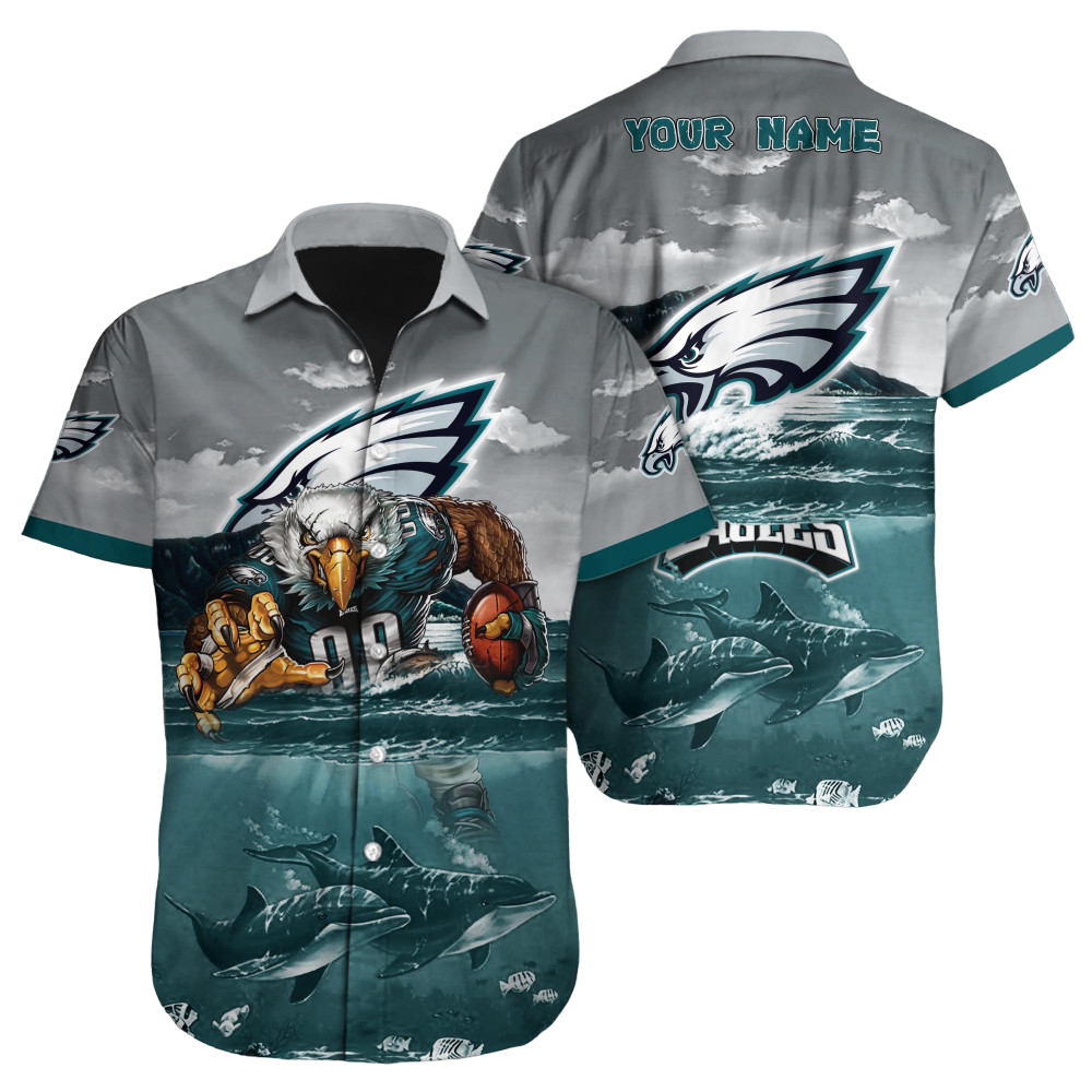 Philadelphia Eagles Hawaiian Shirt NFL Football Custom Hawaiian Shirt for Men Women Gift For Fans