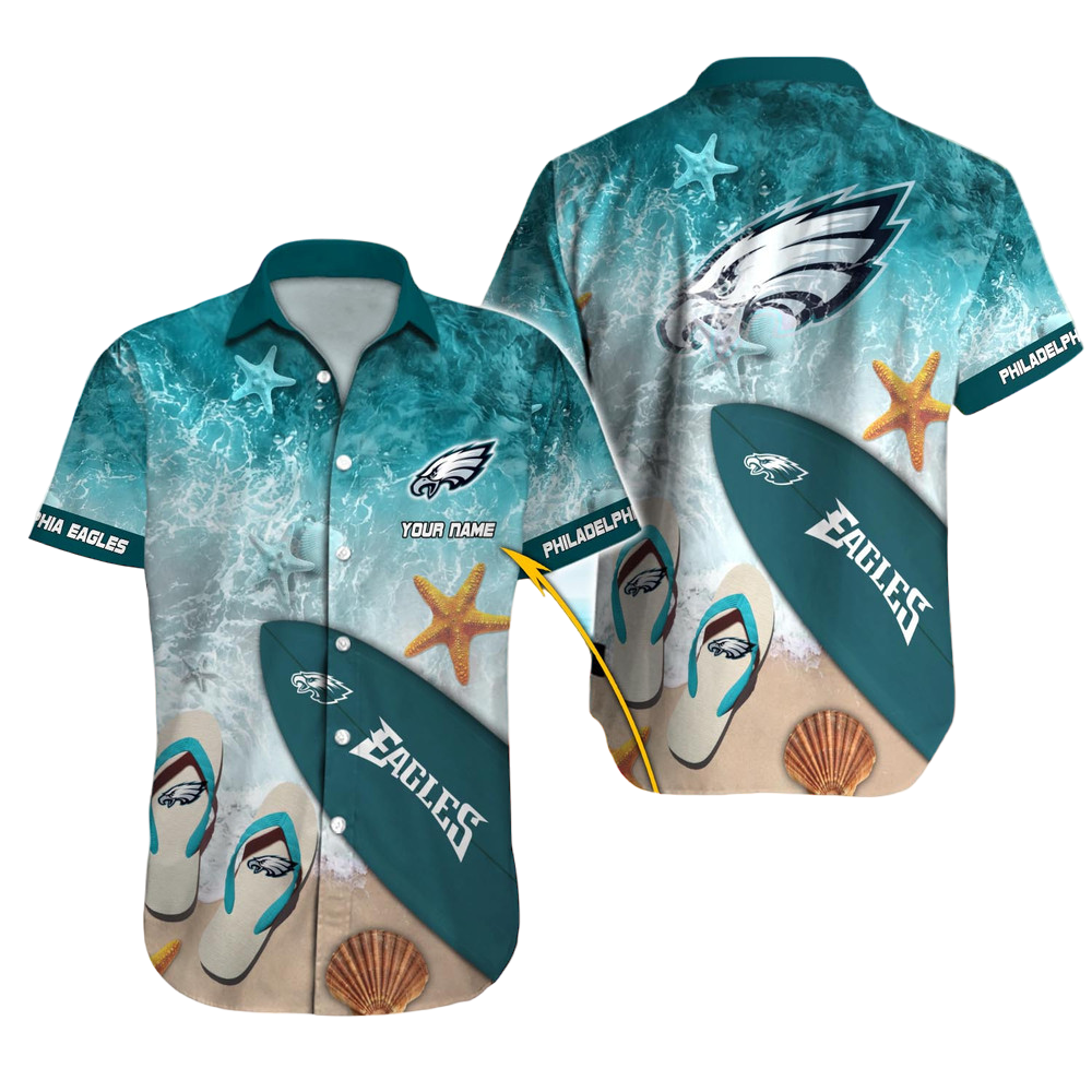 Philadelphia Eagles Hawaiian Shirt NFL Football Custom Hawaiian Shirt for Men Women Gift For Fans