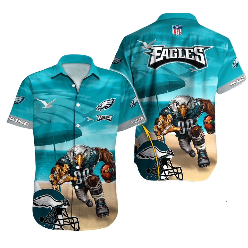 Philadelphia Eagles Hawaiian Shirt NFL Football Custom Hawaiian Shirt for Men Women Gift For Fans