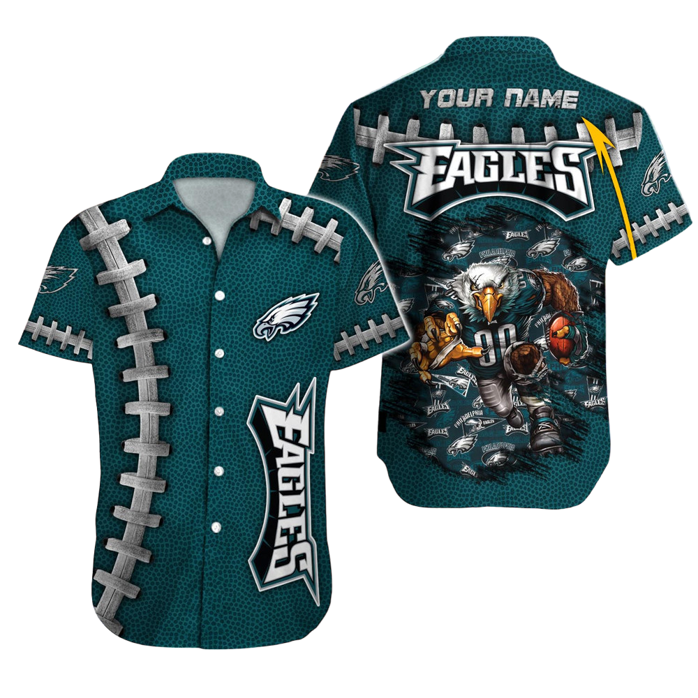 Philadelphia Eagles Hawaiian Shirt NFL Football Custom Hawaiian Shirt for Men Women Gift For Fans