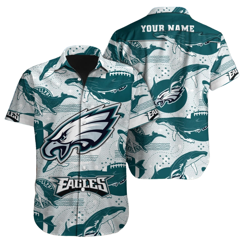 Philadelphia Eagles Hawaiian Shirt NFL Football Custom Hawaiian Shirt for Men Women Gift For Fans