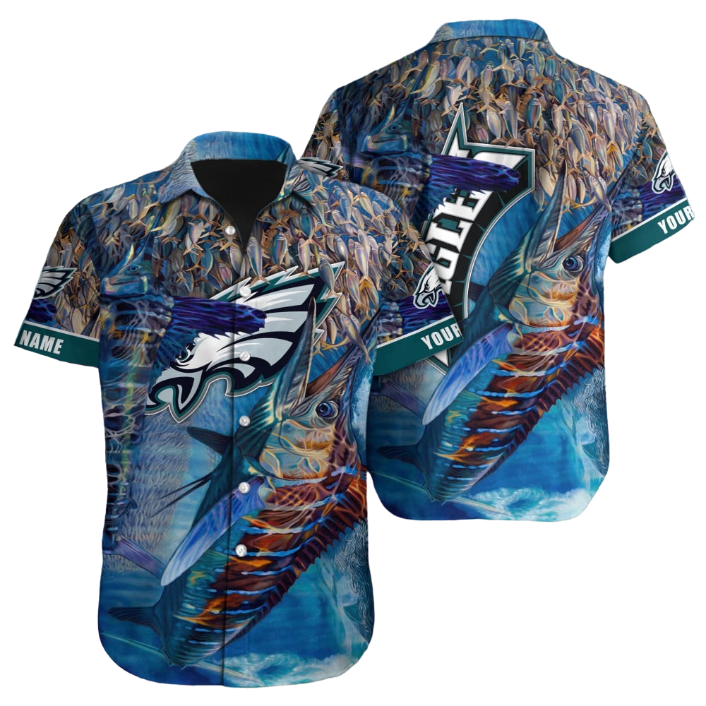 Philadelphia Eagles Hawaiian Shirt NFL Football Custom Hawaiian Shirt for Men Women Gift For Fans