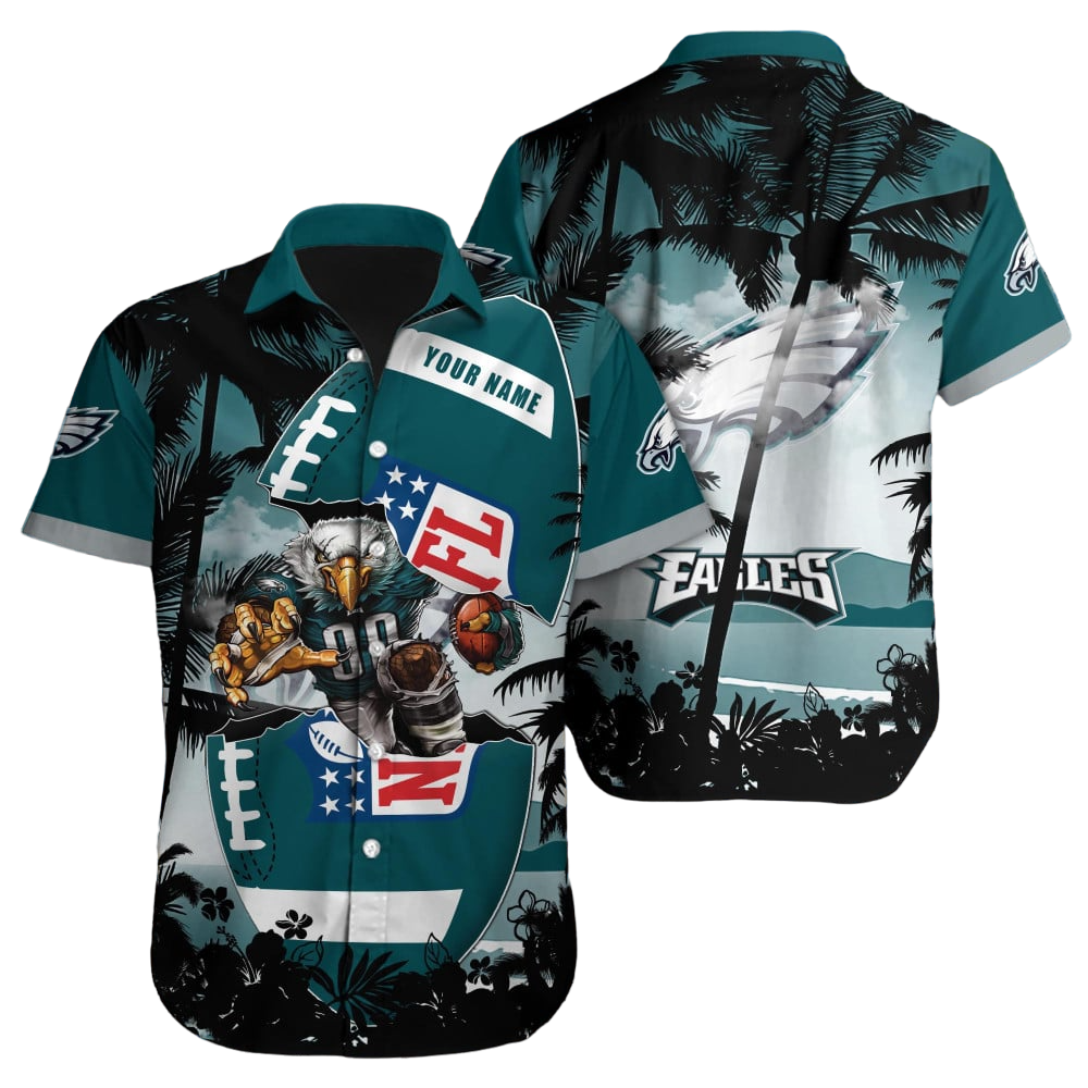 Philadelphia Eagles Hawaiian Shirt NFL Football Custom Hawaiian Shirt for Men Women Gift For Fans