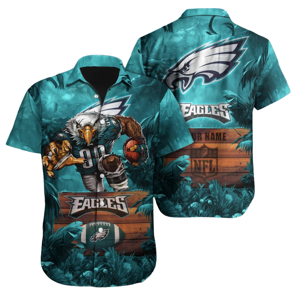 Philadelphia Eagles Hawaiian Shirt NFL Football Custom Hawaiian Shirt for Men Women Gift For Fans