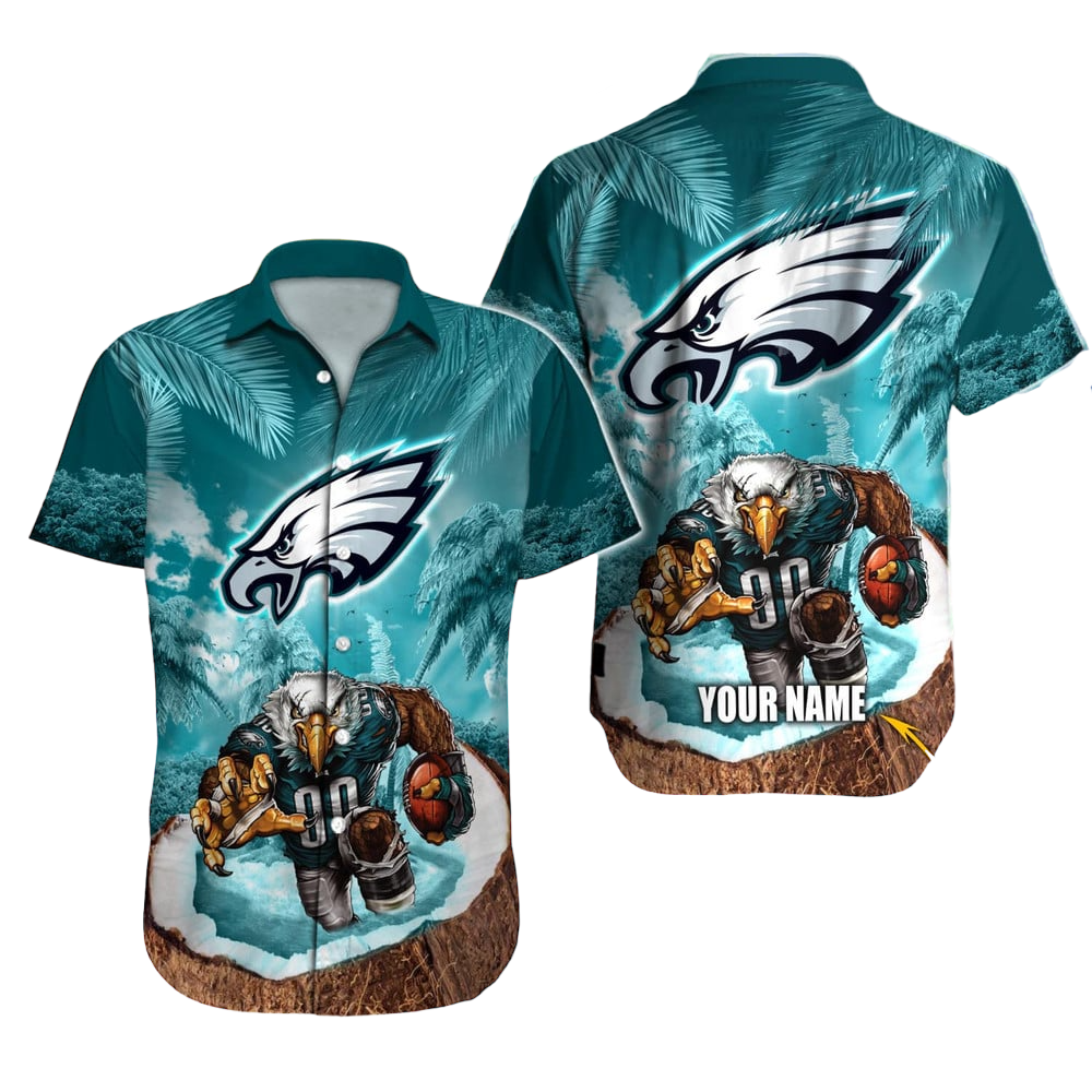 Philadelphia Eagles Hawaiian Shirt NFL Football Custom Hawaiian Shirt for Men Women Gift For Fans