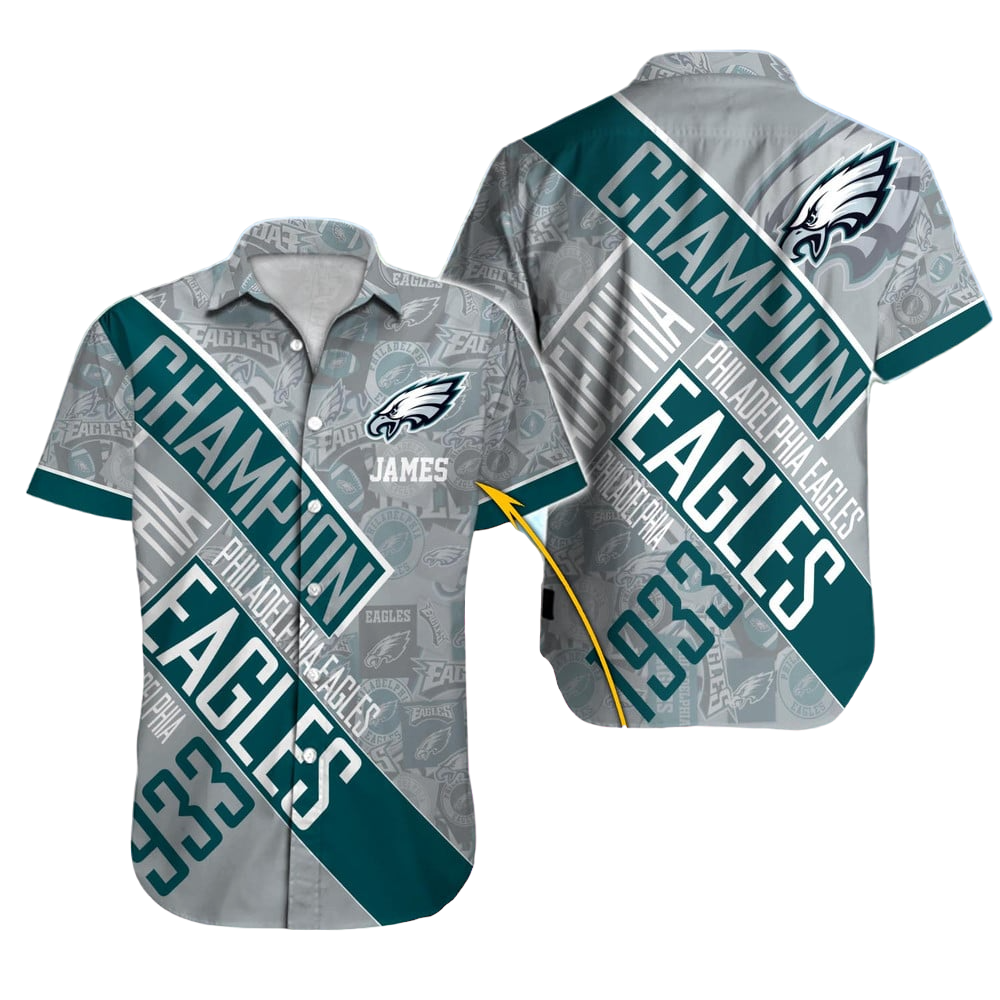 Philadelphia Eagles Hawaiian Shirt NFL Football Custom Hawaiian Shirt for Men Women Gift For Fans