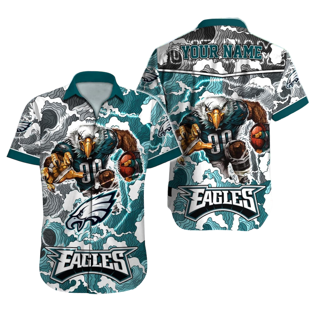 Philadelphia Eagles Hawaiian Shirt NFL Football Custom Hawaiian Shirt for Men Women Gift For Fans